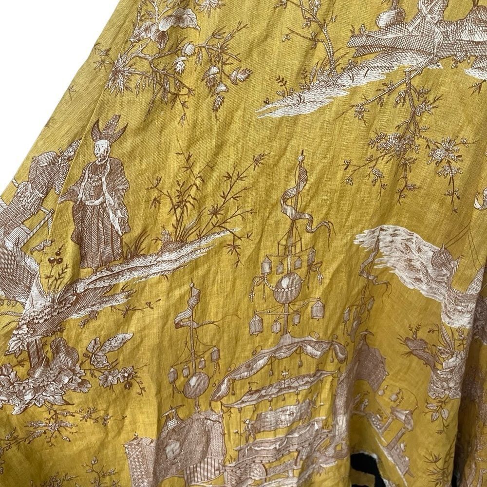 Dries Van Noten Linen Oriental Toile Coquette Tank Maxi Dress Women’s 12 Or M - Picture 5 of 9